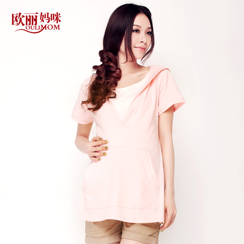 Maternity clothing summer nursing loading maternity short-sleeve top t-shirt summer free shipping dropshipping