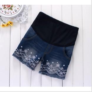 Maternity clothing summer sweet fashion mu shu maternity denim shorts maternity shorts