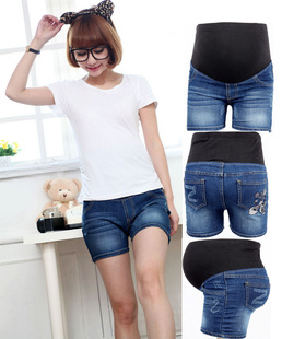 Maternity clothing summer trousers maternity shorts fashion maternity belly pants maternity jeans