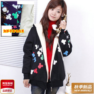 Maternity clothing thickening plus velvet MICKEY maternity outerwear maternity top maternity wadded jacket cardigan