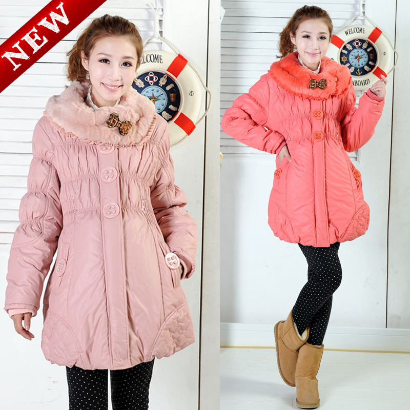Maternity clothing thickening thermal maternity wadded jacket cotton-padded jacket winter maternity outerwear down coat 6113