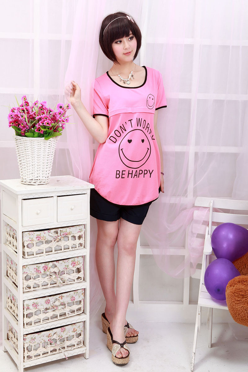 Maternity clothing top nursing feeding clothes short-sleeve summer t-shirt