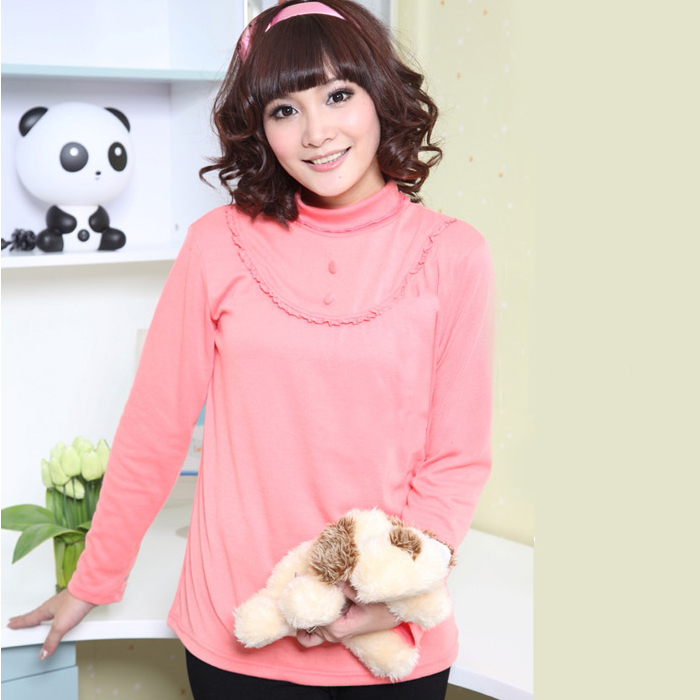 Maternity clothing turn-down collar maternity basic shirt autumn all-match maternity basic shirt long-sleeve maternity t-shirt