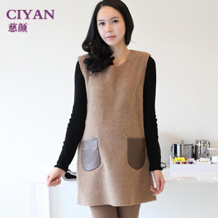 Maternity clothing vest maternity tank dress autumn and winter fashion patchwork maternity vest plus velvet y338