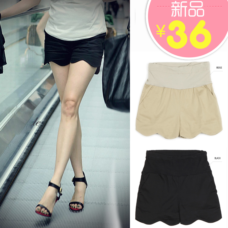 Maternity clothing wavy maternity pants summer denim belly pants shorts maternity shorts