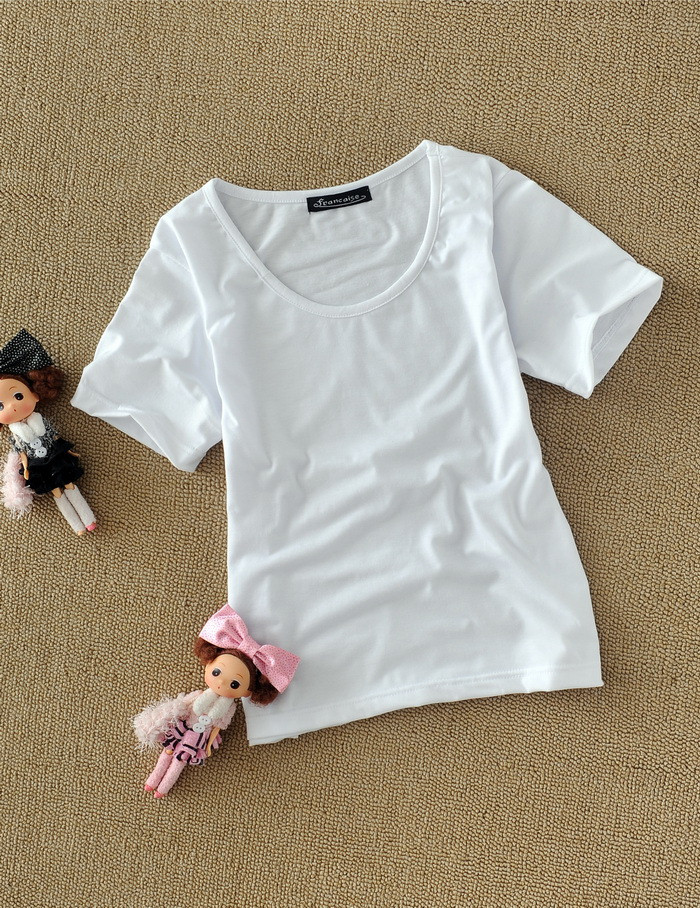 Maternity clothing white maternity all-match white basic shirt maternity short-sleeve maternity basic shirt 888