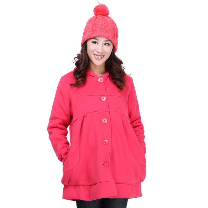 Maternity clothing winter cotton-padded jacket thickening maternity cotton-padded jacket berber fleece overcoat thermal