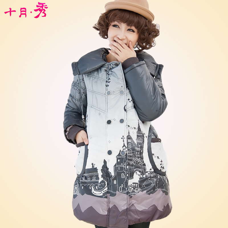 Maternity clothing winter dream maternity thickening wadded jacket plus size maternity cotton-padded jacket 8211