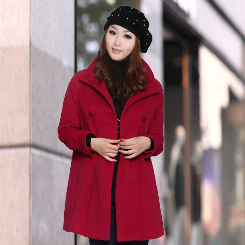 Maternity clothing winter fashion long design  wool coat  overcoat