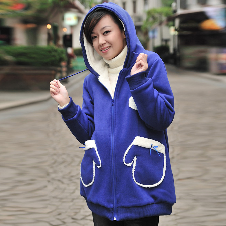 Maternity clothing winter fashion maternity outerwear berber fleece thickening thermal maternity wadded jacket 4108