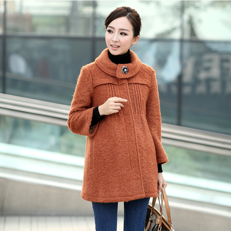 Maternity clothing winter fashion woolen overcoat maternity overcoat 10995