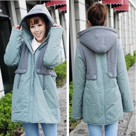 Maternity clothing winter loose plus size thickening maternity cotton-padded jacket maternity wadded jacket top outerwear