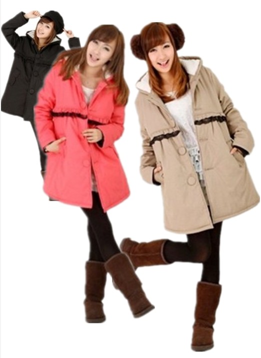Maternity clothing winter maternity cotton-padded jacket wadded jacket berber fleece maternity outerwear thickening thermal