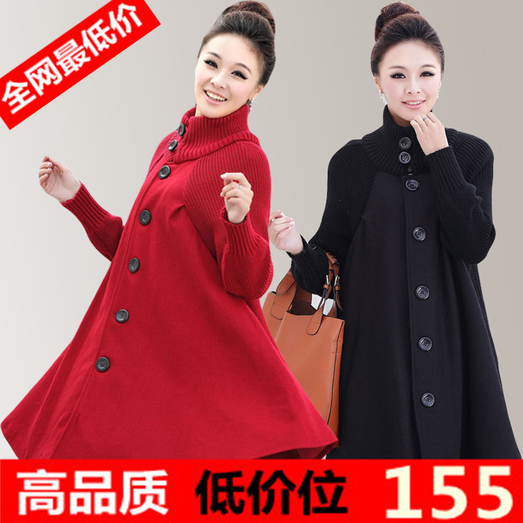 Maternity clothing winter maternity outerwear autumn and winter maternity overcoat wool woolen thickening wadded jacket top