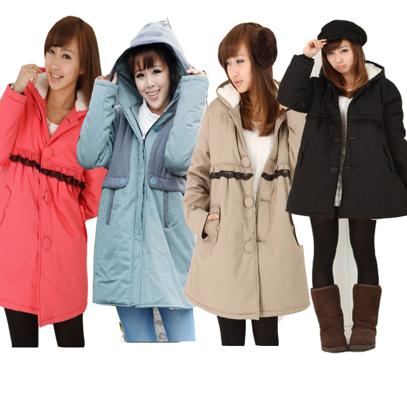 Maternity clothing winter maternity outerwear berber fleece maternity wadded jacket cotton-padded jacket m1158