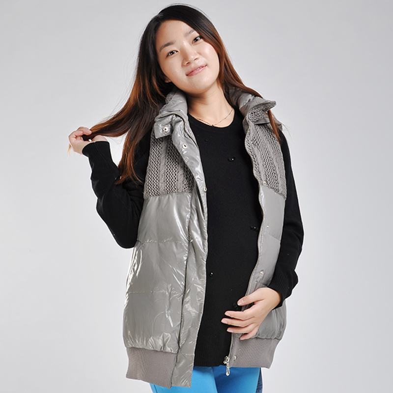 Maternity clothing winter maternity sleeveless hooded vest wadded jacket maternity outerwear