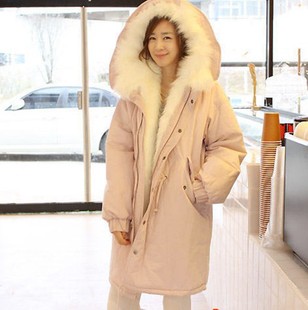 Maternity clothing winter maternity wadded jacket pink plush winter maternity wadded jacket cotton-padded jacket