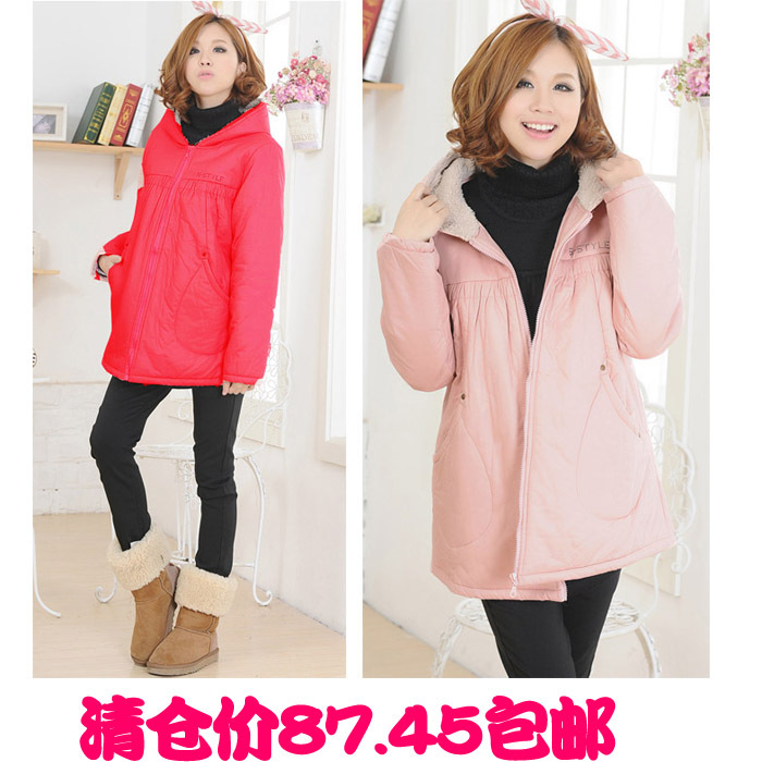 Maternity clothing winter maternity wadded jacket thickening maternity cotton-padded jacket