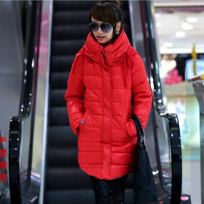 Maternity clothing winter maternity wadded jacket thickening thermal maternity cotton-padded jacket long design overcoat