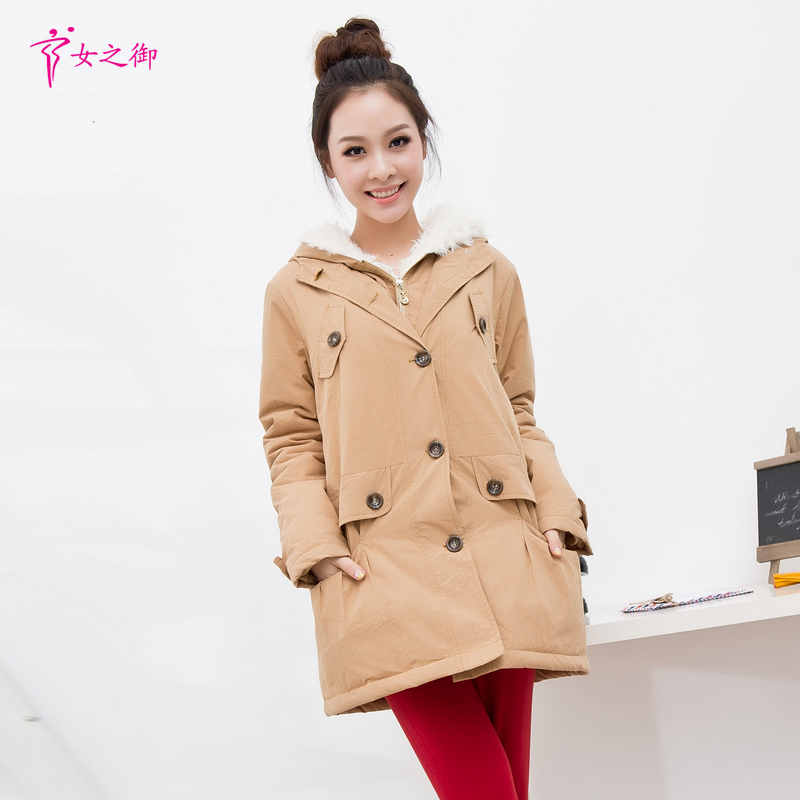 Maternity clothing winter new arrival fashion top autumn and winter thickening maternity wadded jacket 12707