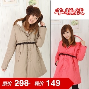 Maternity clothing winter  outerwear berber fleece   jacket cotton-padded jacket thermal  free shipping
