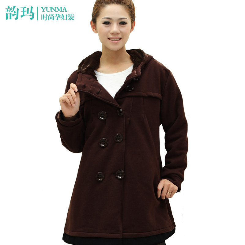 Maternity clothing winter outerwear marten velvet thickening plus size maternity wadded jacket cotton-padded jacket