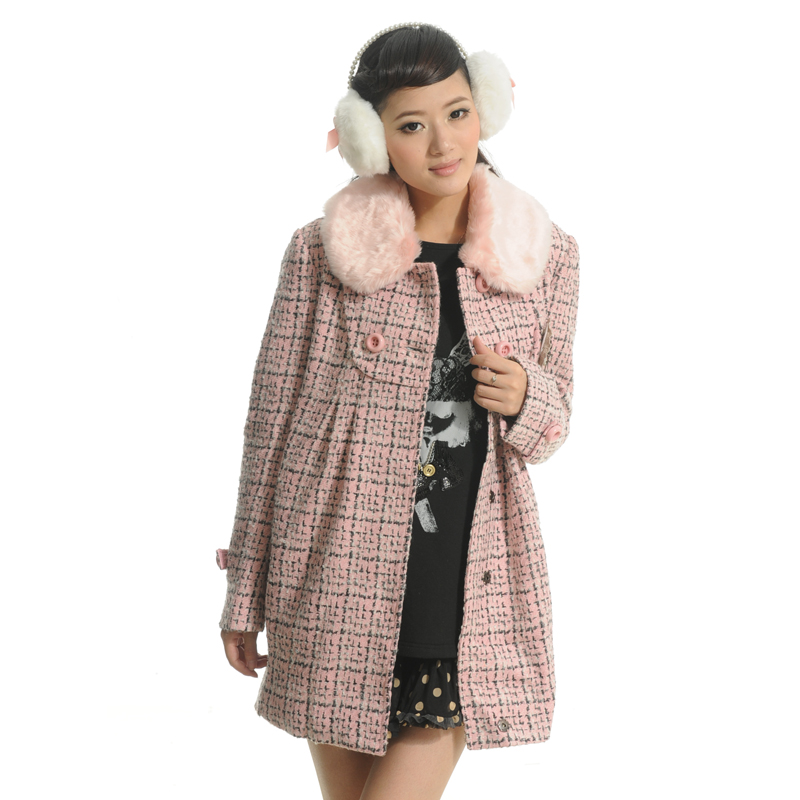 Maternity clothing winter outerwear maternity autumn and winter fashion outerwear maternity fur collar overcoat 160654