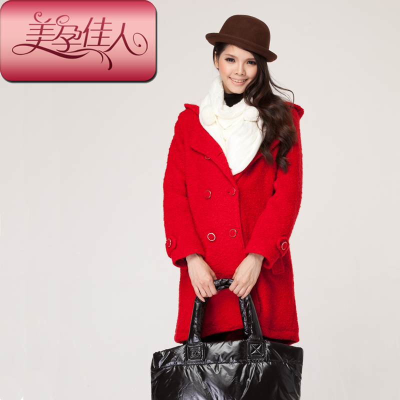 Maternity clothing winter outerwear maternity autumn top thickening woolen maternity overcoat 1398