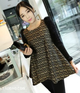 Maternity clothing winter outerwear maternity clothing spring fashion top fashion one-piece dress
