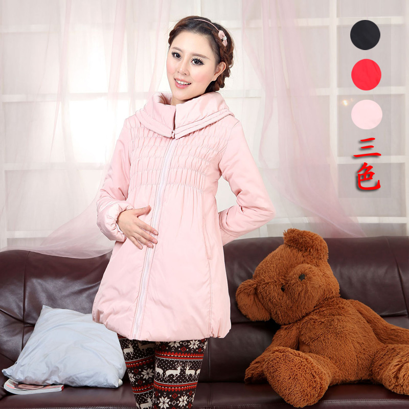 Maternity clothing winter outerwear thickening wadded jacket stand collar maternity cotton-padded jacket maternity thick