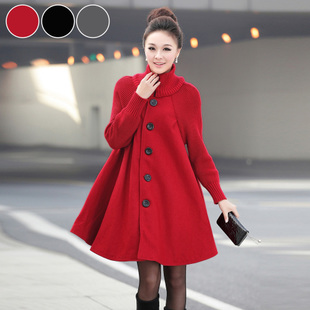 Maternity clothing winter plus size maternity outerwear loose long design maternity wool coat outerwear