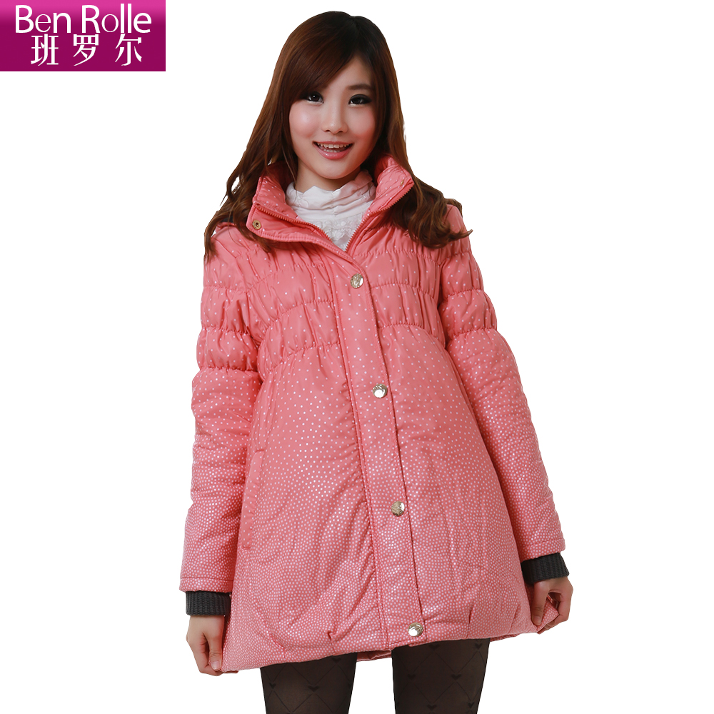 Maternity clothing winter polka dot maternity wadded jacket autumn and winter overcoat cotton-padded jacket cotton-padded jacket