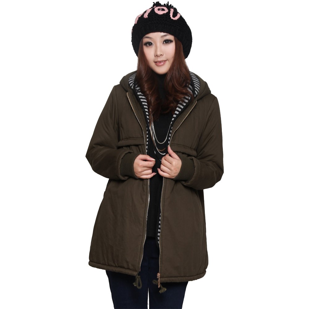 Maternity clothing winter thickening 100% cotton yarn patchwork maternity wadded jacket thermal cotton-padded jacket 11307