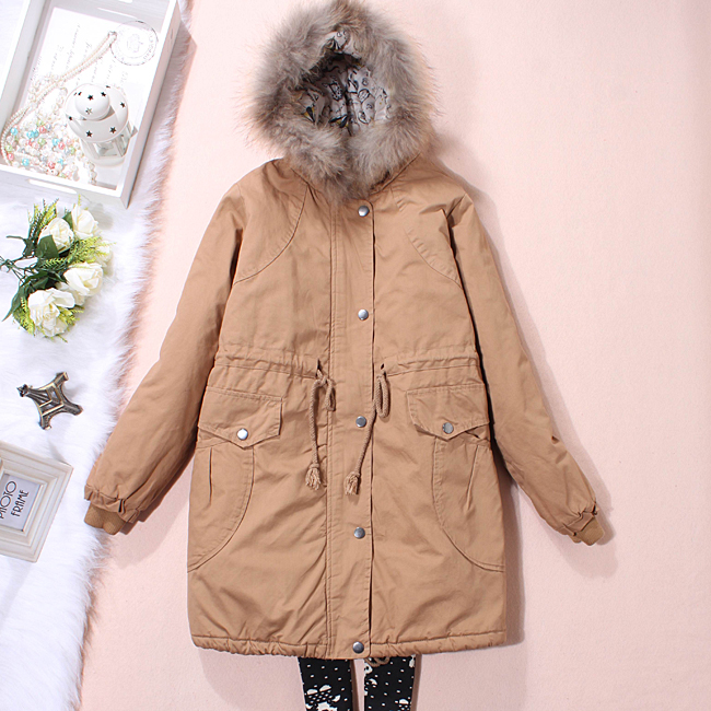 Maternity clothing winter thickening casual fur collar  wadded jacket  cotton-padded jacket  free shipping