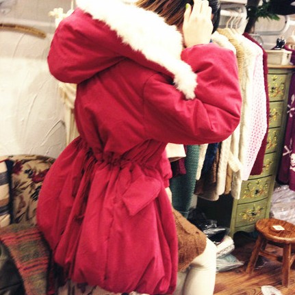 Maternity clothing winter thickening  outerwear with a hood  top   jacket cotton-padded jacket free shipping