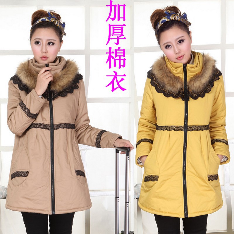 Maternity clothing winter  wadded jacket thermal  overcoat outerwear thickening  cotton-padded jacket free shipping