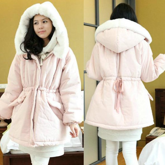 Maternity clothing winter with a hood maternity outerwear thickening maternity cotton-padded jacket wadded jacket