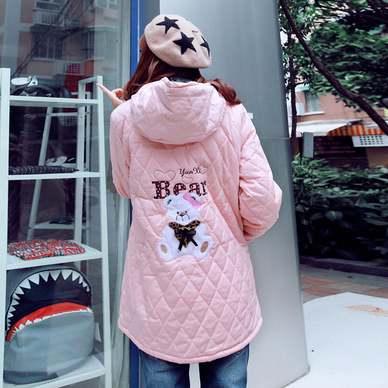 Maternity cotton-padded jacket bear wadded jacket outerwear maternity thermal cotton-padded jacket