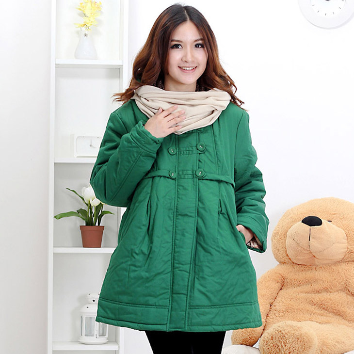 Maternity cotton-padded jacket double breasted thermal 100% cotton maternity clothing winter outerwear 302