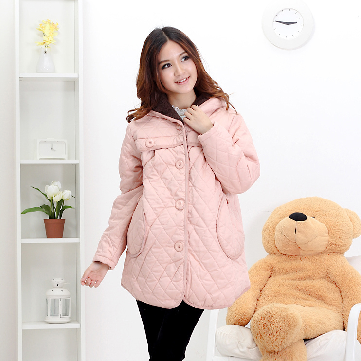 Maternity cotton-padded jacket fashion maternity clothing winter crimping thickening maternity outerwear 101