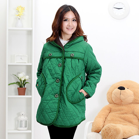 Maternity cotton-padded jacket fashion maternity clothing winter thickening crimping maternity coat 103