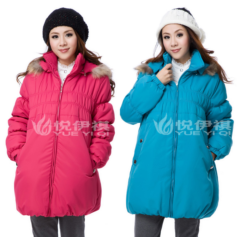 Maternity cotton-padded jacket medium-long thickening plus size female wadded jacket maternity clothing winter outerwear