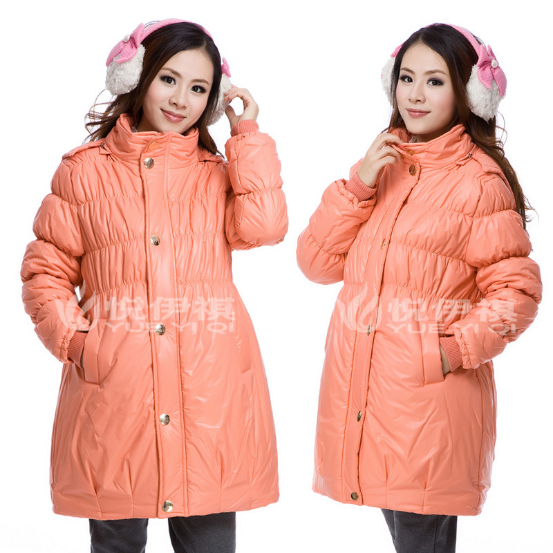 Maternity cotton-padded jacket medium-long thickening thermal wadded jacket maternity clothing winter outerwear