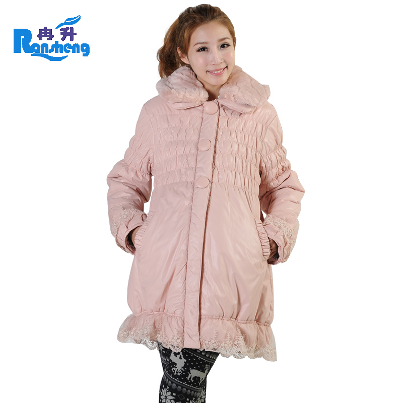 Maternity cotton-padded jacket winter thickening wadded jacket maternity overcoat plus size maternity clothing outerwear