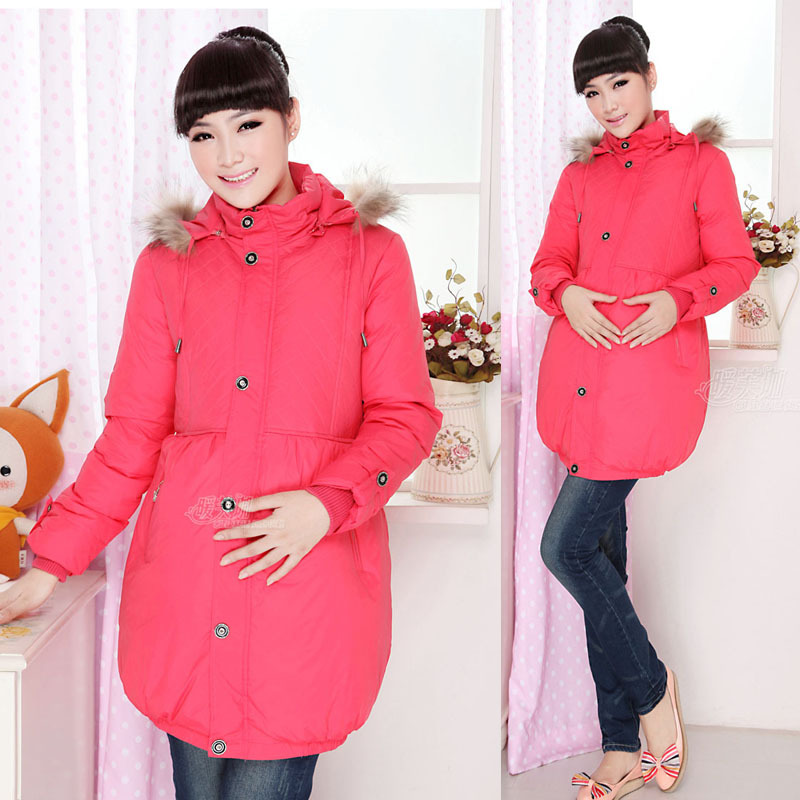 Maternity down coat maternity clothing winter outerwear medium-long maternity cotton clothes thickening outerwear nf098