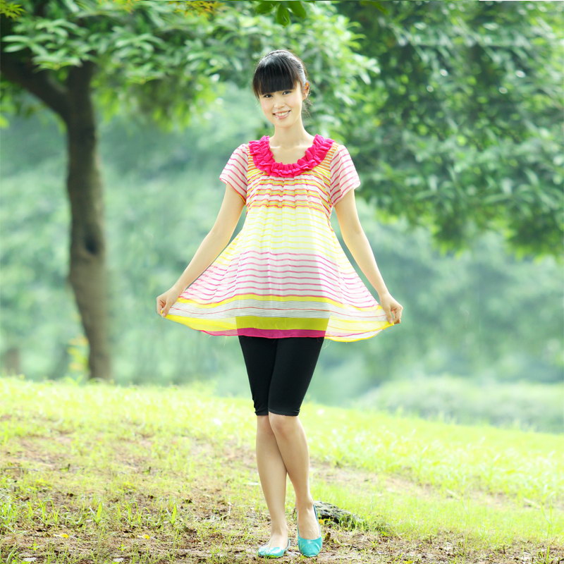 Maternity maternity top maternity clothing summer cotton short-sleeve T-shirt 237