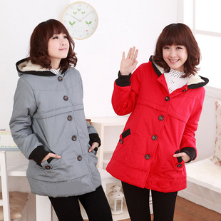 Maternity outerwear autumn and winter maternity wadded jacket maternity clothing thickening maternity top maternity wadded