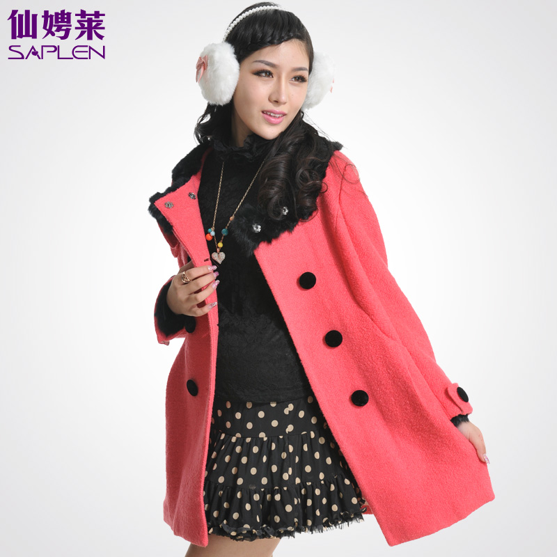 Maternity outerwear double breasted maternity clothing outerwear thickening winter overcoat 161154