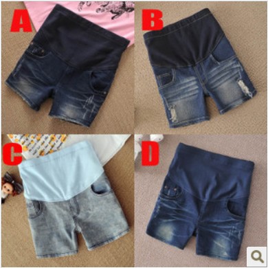 Maternity pants summer fashion maternity denim shorts maternity knee-length pants maternity shorts