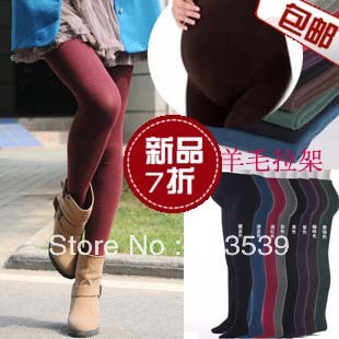 Maternity pants winter maternity legging thickening wool lycra maternity socks wool socks pantyhose step foot socks